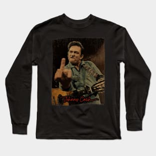 80s Classic Johnny Cash Long Sleeve T-Shirt